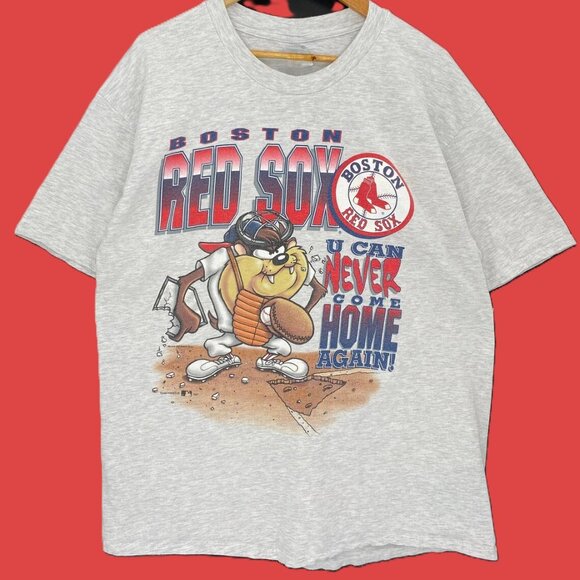1997 LOONEY TUNES TAZ Boston Red Sox Shirt, Boston Red Sox Crewneck T-shirt - Picture 1 of 4